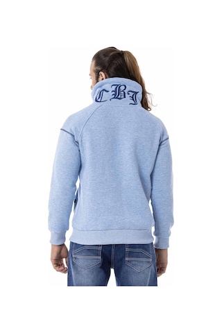 Cipo & Baxx CL529 Jumbo Yaka Kışlık Mavi Sweatshirt Mavi