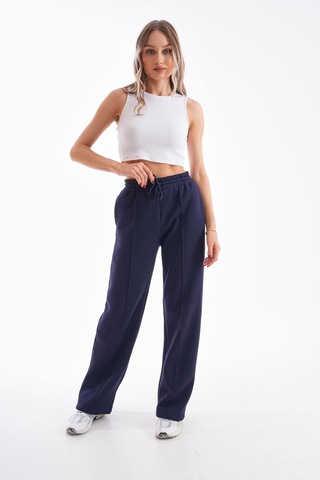 Kallima Çımalı Lacivert Kışlık Şardonlu Bol Paça Eşofman Lacivert