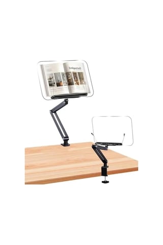 360 Dönebilen Ayarlanabilir Masa Kenarı Kitap Ve Tablet Standı