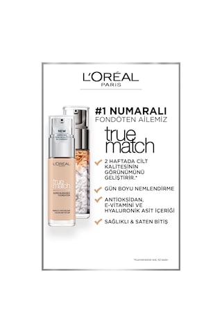 L'Oreal Paris True Match Bakım Yapan Fondöten 1R1C Rose Ivory 30 ML