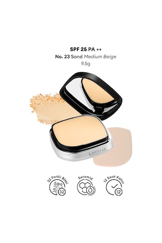 Islak Ve Kuru Kullanıma Uygun Mineral Pudra Signature Dramatic Twoway Pact Spf 25/pa++ No.23 Sand 23