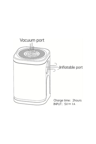 Boatshop1 Elektrikli Taşınabilir Mini Usb Hava Pompası 1 Adet 5 Hava Başlığı 1200mah Pil Kamp Bahçe Şişme Yatak