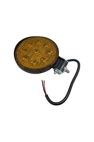 10v-30v Çalışma Lambası 9 X 3w Power Ledli Yuvarlak 115 128 Mm Sarı
