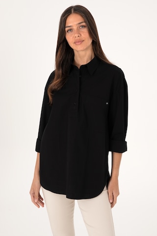 U.s. Polo Assn. Kadın Siyah Gömlek Desenli 50307666-vr046 Siyah