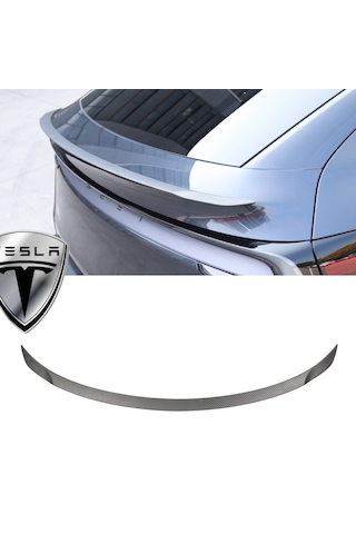 Tesla Juniper Arka Tampon Pro Tip Spoyleri Spoiler Mat Karbon Kaplama Siyah