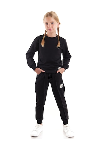 Ahengim Kız Çocuk Back To School Pamuklu Trend Eşofman Takımı Ak2529 Siyah