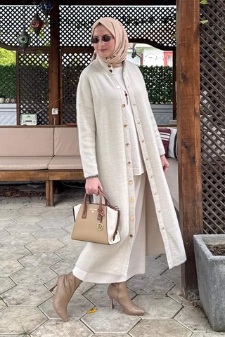 Rabia Şamlı Yakut Angora Triko Kap Taş Normal