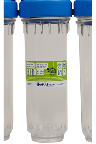 Atlas 10" Üçlü  Daire Girişi Su Arıtma Cihazı (Ithal)