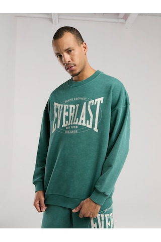 Everlast Authentic Boxing Oversize Koyu Yeşil Erkek Sweatshirt Koyu Yeşil