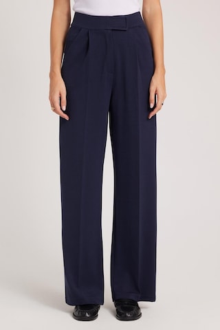 Tudors Kadın Regular Fit Klasik Kesim Cırt Kapamalı Geniş Paça Lacivert Pantolon-39577 Lacivert
