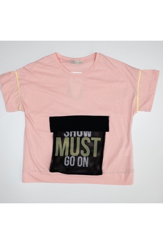 Via Girls Show Must Go On Baskılı Toz Pembe Takım Açık Pembe