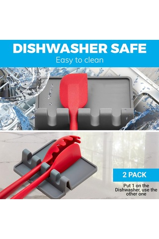 Mutfak Gereçleri Tutucu, 2'li Paket Mutfak Gereçleri Tutucu Gri Süzgeçli Isıya Dayanıklı Mutfak Gereçleri Tutucu, Bpa İçermez Spatula Yerleştirme Gereçleri Diğer