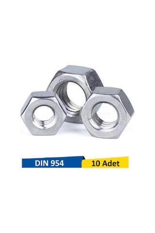 M10 Metrik Çelik Somun Paket 10 Adet M10