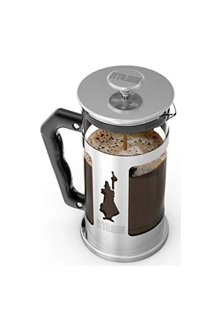 350ml Kapasiteli Paslanmaz Çelik French Press, Bulaşık Makinesinde Yıkanabilir Cam Sürahi Açık Mavi
