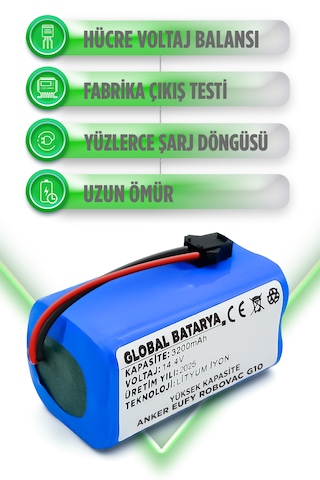 Anker Eufy Robovac G10 Hybrid Uyumlu Batarya 3200mah