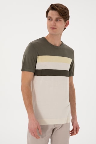 U.S. Polo Assn. Erkek Slim Fit Bisiklet Yaka Haki Tişört 50306459-VR027