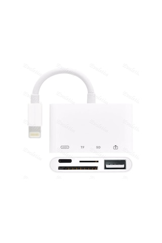 Apple Uyumlu iPhone iPad Usb Sd Microsd Kart Okuyucu 4333P Çevirici Dönüştürücü