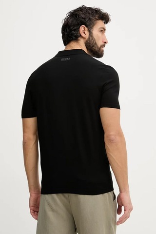 Guess M6rr15z4442 Kadir Tech Ss Erkek Polo Tişört Siyah