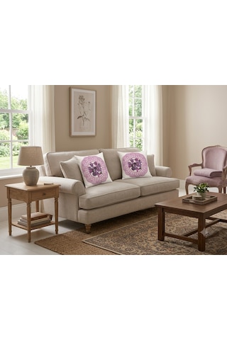 Kırlent 9 4'lü Dekoratif Kırlent Kılıfı Seti 45x45 Cm Kırmızı Çiçek Desenli Modern Salon Ve Koltuk Yastık Kılıfı Gizli Fermuarlı Çok Renkli
