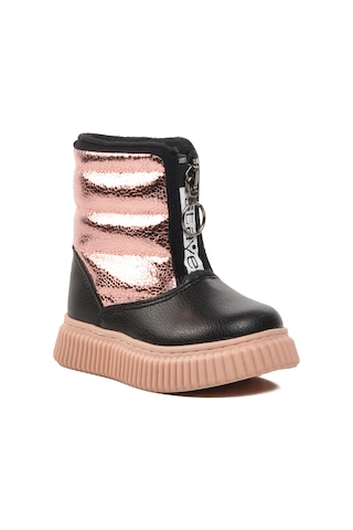 Siyah-pudra Suni Deri Bebek Kar Botu Staye B Siyah-pudra Siyah - Pudra