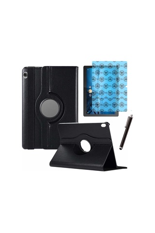 Lenovo Tab M10 Tb X505f Uyumlu Kılıf Ekran Koruyucu Ve Kalem Set Dönerli Kılıf