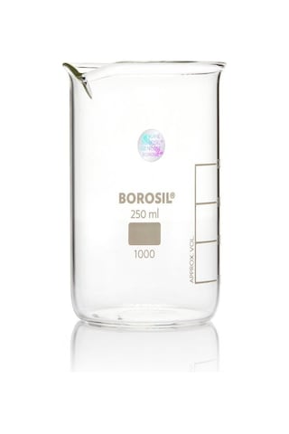 Borosil Uzun Form Cam Beher 250 ML