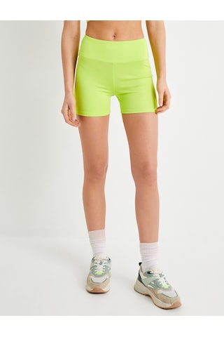 Koton Spor Biker Tayt Ekstra Mini Yüksek Bel Slim Fit Sarı 4sak40235nk Sarı