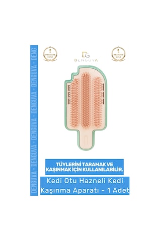 Keditarama Kedi Otu Hazneli Duvar Tipi Masaj Fırçası Tüy Temizleme Kendi Kendine Kaşınma Tarama Apa
