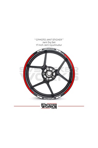 Cfmoto Jant Sticker Jant Şeridi 16lı Set Tüm Modeller Uyumlu Sticker Etiket Modeli