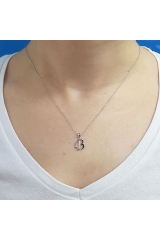 Lova Pırlanta B Harfi Kolye - 2080004