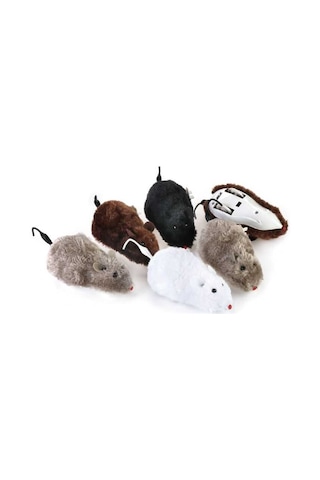 Nunbell Kedi Oyuncağı Kurmalı Peluş Fare Tavşan 12cm
