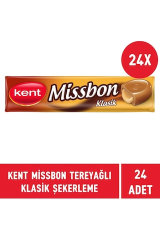 Kent Missbon Klasik Tereyağ Aromalı Şeker 43 G 24 Adet