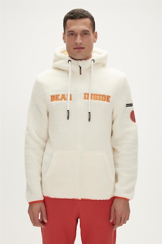 Bad Bear Shaggy Plush Full-zip Marshmallow Beyaz Peluş Erkek Kapüşonlu Sweatshirt-beyaz Beyaz