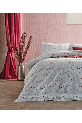 Ranforce Elegan Tek King Size Nevresim Takımı - Beyaz