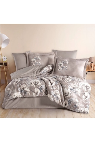 Hobby Çift Kişilik Poplin Nevresim Larmina Toprak Çok Renkli