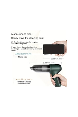 Elmpaly Pembe Üçü Bir Arada Yüksek Güçlü Kablosuz Elektrikli Süpürge Araç Ve Ev İçin Uzun Pil Ömrü Toz Tüy Temizleme Aksesuarlı