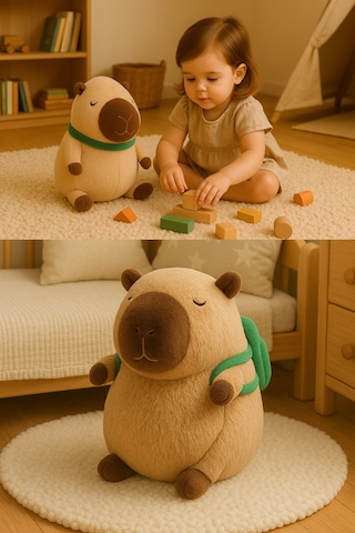 Cappy Capybara Peluş 40 Cm Cappysnug Capyberry Cappylush Kahverengi