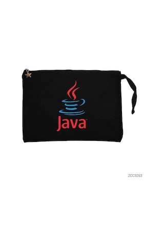 Zepplin Giyim Java Logo Siyah Clutch Astarlı Cüzdan / El Çantası Siyah