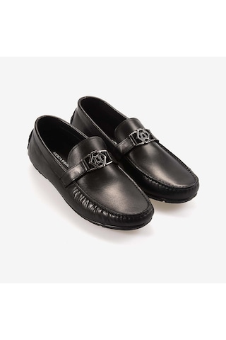 Mocassini Hakiki Deri Tokalı Erkek Loafer M584 Siyah