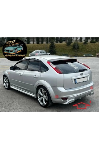 Ford Focus 2 Egzoz Görünümlü Arka Tampon Eki Fiberglass Boyasız