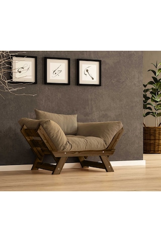 Woodesk Adalar Masif Ceviz-camel Renk Berjer Cpt8132-140