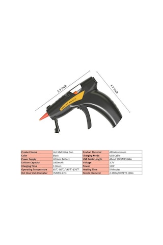 Besthome1 50 Adet Lityum Şarjlı Usb Sıcak Yapıştırıcı Seti - Profesyonel Dıy Ve Tamir İşleri İçin