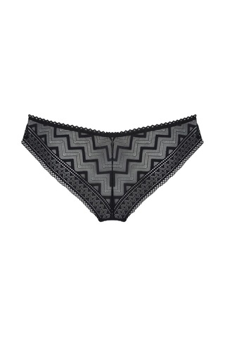 Magic Form 548 Zigzag Dantelli Normal Külot - Siyah Siyah