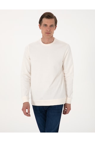 Pierre Cardin Erkek Ekru Sweatshirt 50314054-vr019 Ekru