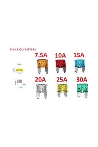 Oto Elektrik Kontrol Kalemi + 21'li Mini Bıcak Sigorta Seti Araç Devre Test Ve Sigorta Kit