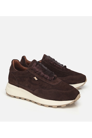 Hotiç Kadın Süet Deri Kahverengi Bağcık Detaylı Yüksek Tabanlı Spor Ayakkabı 01ayh315410a480 01ayh315410a480 Kahverengi