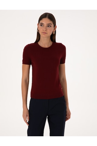 Pierre Cardin Kadın Vişne Kazak /triko 50316341-vr223 Vişne