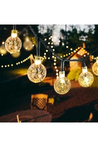 5 Metre Sarı Opak Solar Top Led Işık Renkli