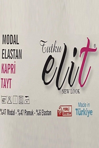 Tutku Elit Kadın Modal Likralı Kapri Tayt 2102 - 1 Adet 001