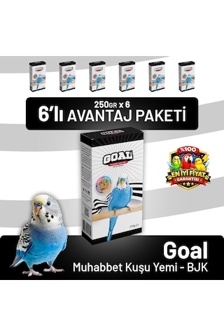 Goal Muhabbet Kuşu Yemi/bjk 250 G - 6 Adet 250 G